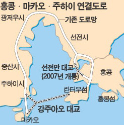 강주아오 대교 건설 계획