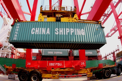중국의 수출품 선적현장
