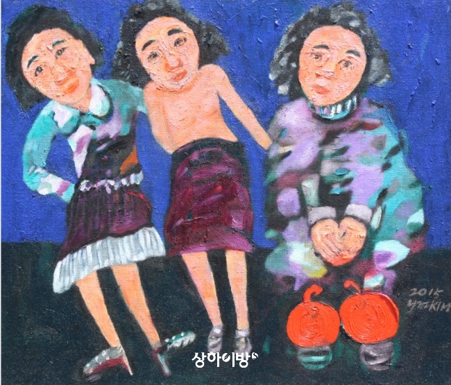 The Modern Three Goddesses,현대판 삼미신 oil on canvas, 2015, 53.3×45.8cm (2)