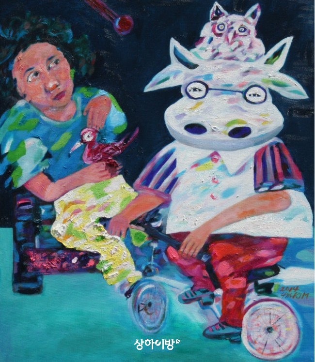 본처와애첩 The Wife and Concubine oil on canvas, 2014, 46.7×53.1cm