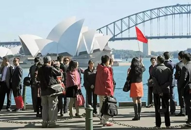 호주를 찾은 중국의 단체 여행객(출처: 바이두)